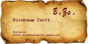 Birnbaum Zsolt névjegykártya